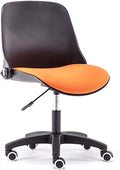 Office Gaming Computer Comfy Adjustable Height with Chrome Base Padded Swivel Folding Back for Restaurants/Cafes/Bar Multifunctional Stool/White Frame