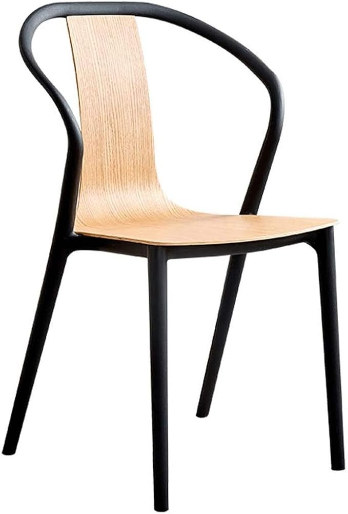 Gaming Chair Computer Chair-Creative Nordic Wood Multifunctional Dining Chair -Home Computer Chair Minimalist Backrest Chair (Color : White-Patch Five-Pointed Star4)