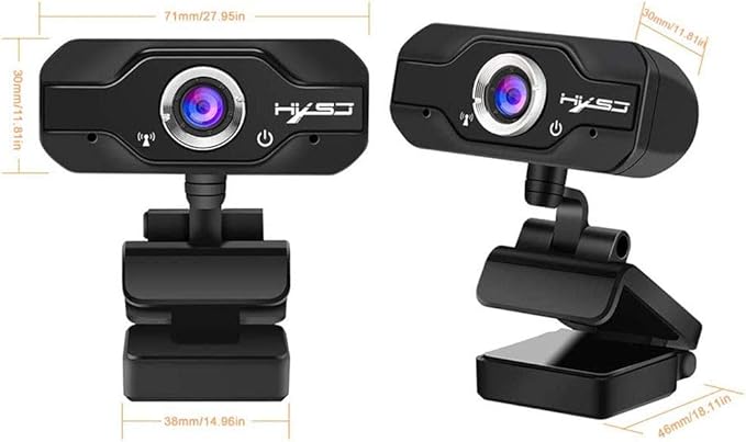 Webcam 1080P with Microphone USB Desktop Laptop Camera Mini Plug and Play Video Calling Computer Camera Built-in Mic Flexible Rotatable Clip