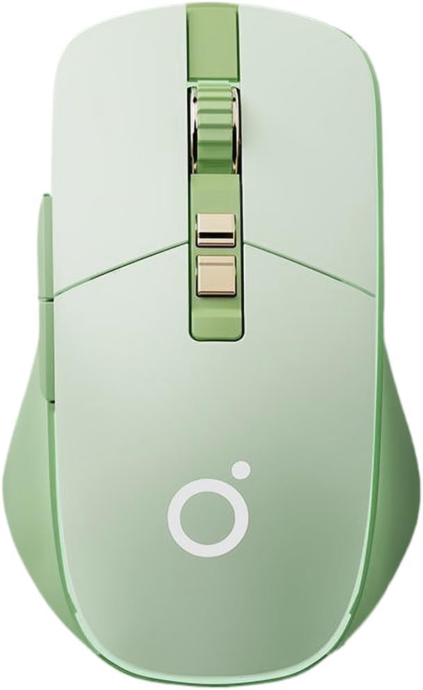 Wireless Gaming Mouse Tri-Mode 2.4Ghz/Bluetooth 5.0/Wired USB-C with RGB LED Backlit 5-Level DPI Rechargeable Ergonomic Silent Optical Mice for iMac/MacBook/Computer/Laptop Matcha Green