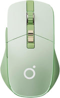 Wireless Gaming Mouse Tri-Mode 2.4Ghz/Bluetooth 5.0/Wired USB-C with RGB LED Backlit 5-Level DPI Rechargeable Ergonomic Silent Optical Mice for iMac/MacBook/Computer/Laptop Matcha Green