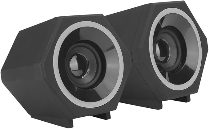 Computer SpeakersClear High Notes Basics Stereo 2.0 SpeakersDelicate Texture Computer Speakers for Desktop Pcfor PC or Laptop