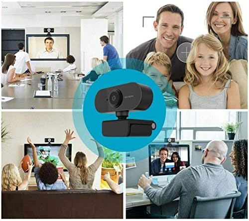 Computer Camera Webcam 1080P HD Web Camera with Microphone Autofocus USB 2.0 Web Cam PC Desktop Full HD Web Cam Auto Focus Mini Web Camera (Color : Black)