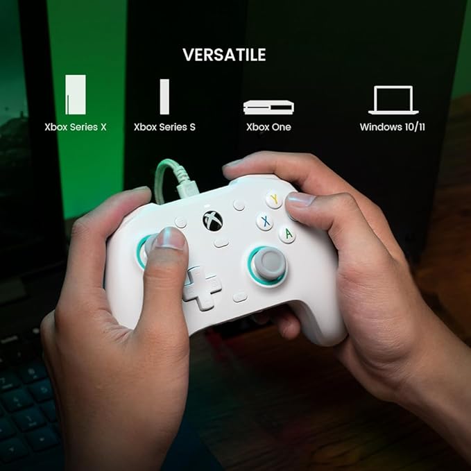 GameSir G7 SE Plud and Play Controller with Hall Effect Joysticks/Hall Trigger Anti-Drift Wired Gamepad for Xbox Series X|S Xbox One &amp Windows 10/11 3.5 mm Audio Jack - White