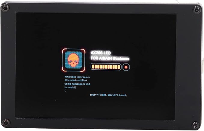3.5in Computer Monitor IPS Monitor Subscreen LCD Display Screen with USB Power Cable Support for Office PC Portable Structure Clear Image Picture Monitor IPS Display Premium