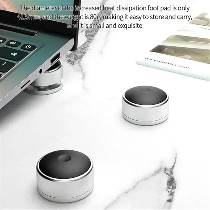 Laptop Stand Aluminum Portable Laptop Cooler Ball Stand Adjustable Invisible Laptop Cooling Foot Pad Desk Accessories