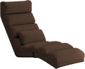Floor Seating Adjustable Head Waist and Legs Foldable Floor Lazy Sofa with Pillow No Need to Assemble Gaming Chair Floor for Home Office Reading(Brown)