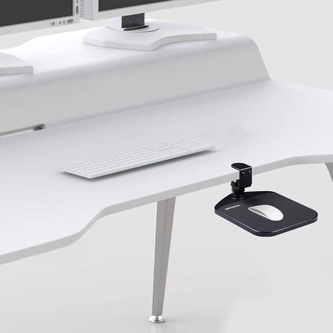 Ergonomic Mouse Platform Under Desk Ergonomic Wrister Mouse Pad (Black)