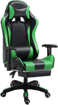 GIZNXBA Gaming Chair with Footrest Ergonomic Computer Chair Gaming Lumbar Support Backrest and Seat Height Adjustable Swivel Recliner Racing Office Chair Video Game Chair (Color : /Green)
