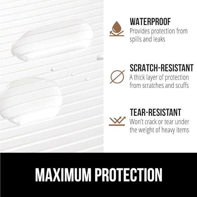 Gorilla Grip Ribbed Drawer and Shelf Liner and Silky Gel Memory Foam Wrist Rest for Computer Keyboard Liner Size 12x20 Clear 2 Pack Strong Grip Wrist Rest Black Mousepad Rests 2 Item Bundle