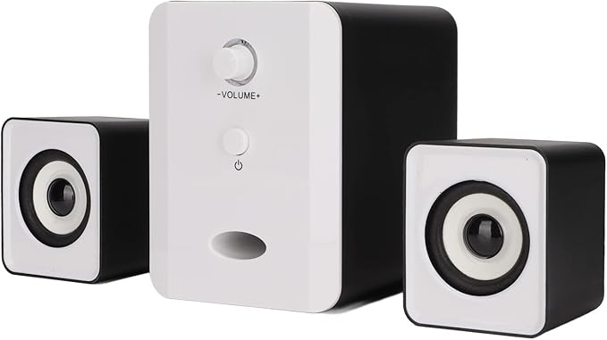 aqxreight USB Powered Desktop Speakers Computer Speakers with Subwoofer for PC Laptop Tablet Desktop Version Black White USB Powered Desktop SpeakerUSB Powered SpeakerComputer SpeakerUSB