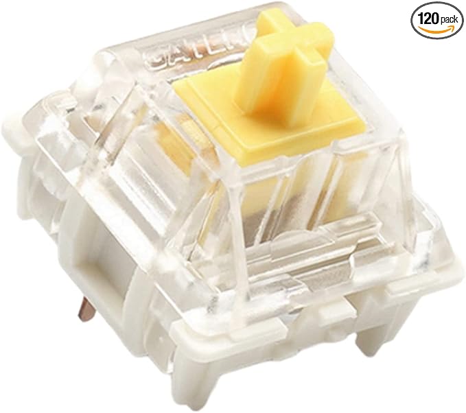 Pack of Gateron ks-9 G PRO Switches for Mechanical Gaming Keyboards | Plate Mounted | Pre Lubed (Gateron PRO Yellow 120 Pcs)