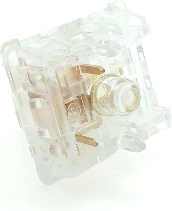 Tecsee Ice Candy Switches for Mechanical Gaming Keyboards PC Nylon Linear stem | Standard 63.5g Gold Spring | Plate Mounted | SMD 5 Pin RGB Switches for Backlit Keyboard (Linear/35PCS)