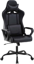 Ergonomic High Back Gaming Chair &amp Office Chair PU Leather &amp Adjustable &amp Easy Assembly &amp BIFMA Certified for Home/Office (Gray) (Black)