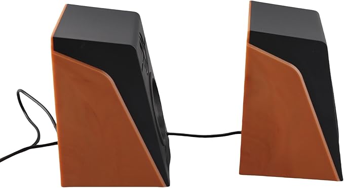USB Wired PC Speakers HiFi Desktop Speakers with Bass and Volume 35mm. Plug and Play Computer Speakers for Laptops TVs Phones 2 x 3W ABS Sound System with