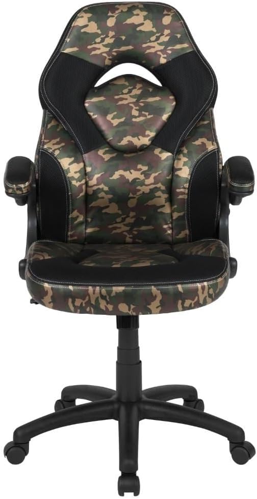 Ergonomic Office Chair Gaming Chair with Adjustable Height 360° Swivel Flip-up Arms Mesh Backrest for Home &amp Study