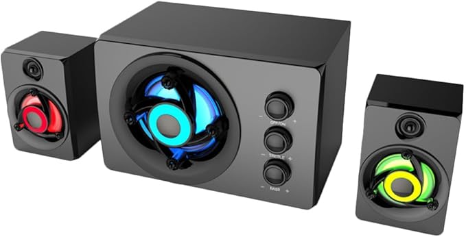 Wooden 2.1 Multimedia Stereo Soundbox with Subwoofer USB Powered Speaker for Desktop and Laptop Computer Audio Accessories