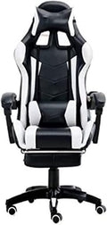 Office Chair E-Sports Chair Racing Game Chair Ergonomic Computer Chair Telescopic Footrest Seat PU Leather Headrest Lift Swivel Chair Chair (Color : A) Needed