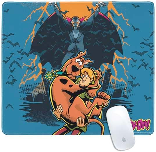 Skinit Medium Gaming Mouse Pad - Officially Licensed Beware of Dracula Design with Stitched Edges Waterproof Non-Slip Rubber Base Desk Mat for Keyboard &amp Mouse 17.7 x 15.75 inches