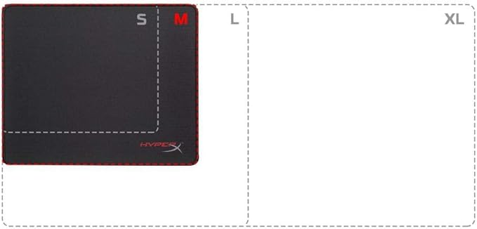 HyperX Fury S - Speed Edition Pro Gaming Mouse Pad Cloth Surface Optimized for Speed Stitched Anti-Fray Edges Medium 360x300x3mm