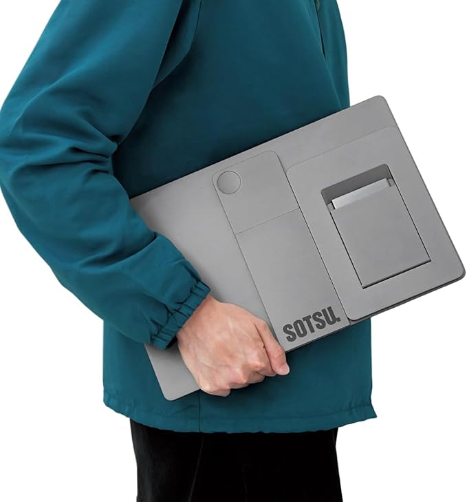 SOTSU FlipAction Pro 16 Gen2 Premium Portable Monitor | Super Compact | Pivot Rotate | 2560x1600 DCI P3 | 120Hz | 400 Nits | Full Metal CNC | Perfect Match for Mac and Windows (Metallic Gray)