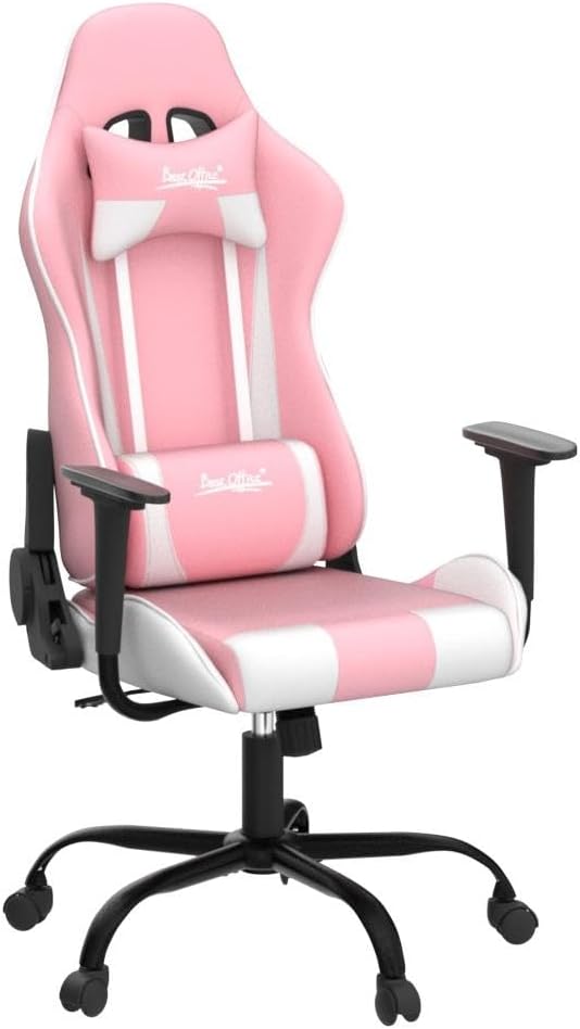 Gaming Chair for Adults PC Silla Gamer Cheap Recliner Game Ergonomic Desk with Headrest Lumbar Support High Back Video Chairs Kids Ages 8-12 Pink 3