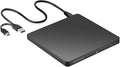 ROOFULL External CD/DVD Drive USB 3.0 &amp USB-C Ultra-Slim 0.5 High-Speed CD DVD Player Burner Reader Writer for Laptop Windows 11/10 Mac MacBook Linux OS