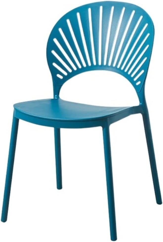Adjustable Office Computer Chair with Armrest Dining Chair Backrest Home Outdoor Creative Leisure(Peacock Blue)