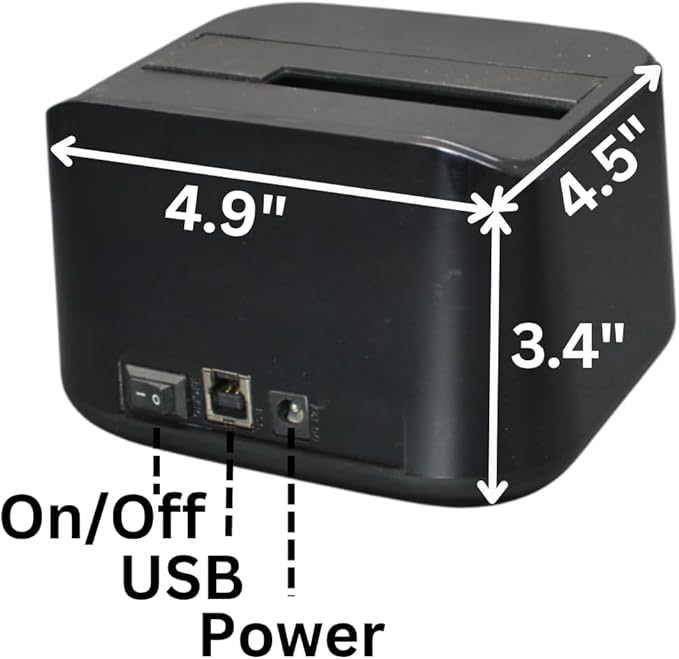 CR-H116 USB 3.2 Gen 1 to SATA External Single Bay Hard Drive Docking Station for 2.5/3.5 HDD/SSd Up to 20TB Type-C Adapter - UASP Supported (5 GB/s) Balck