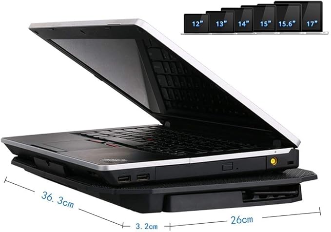 Laptop Cooling Pad - Fits up to Smaller laptops &amp notebooks - Strong &amp ABS &amp Metal Mesh - Fits Easily on Your Lap or Any Flat Surface - Keeps Your Laptop Cool