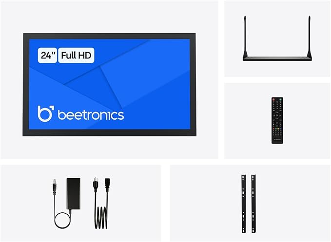 Beetronics 24-Inch Full HD IPS Monitor - Professional Industrial-Grade Display | HDMI VGA BNC RCA Inputs | Durable Metal Housing Matte Screen 24/7 Continuous Operation Wide Viewing Angle 24HD7M