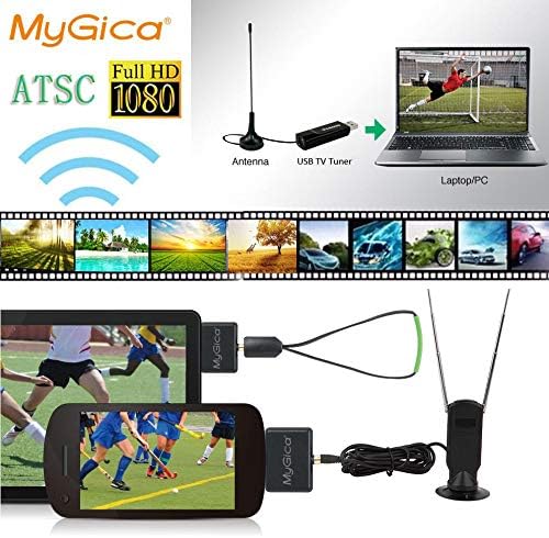 MyGica USB TV Tuner PT682C for Watching ATSC Digital TV Anywhere You go with Type-C Connector on Android Mobile or Pad (USB Type-C)
