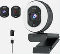 4K Webcam for MSI PRO MP275QPDG Monitorwith Microphone &amp Light &amp Privacy Cover &amp Plug&ampPlayWorks Zoom/Teams/Skype/Google Meet