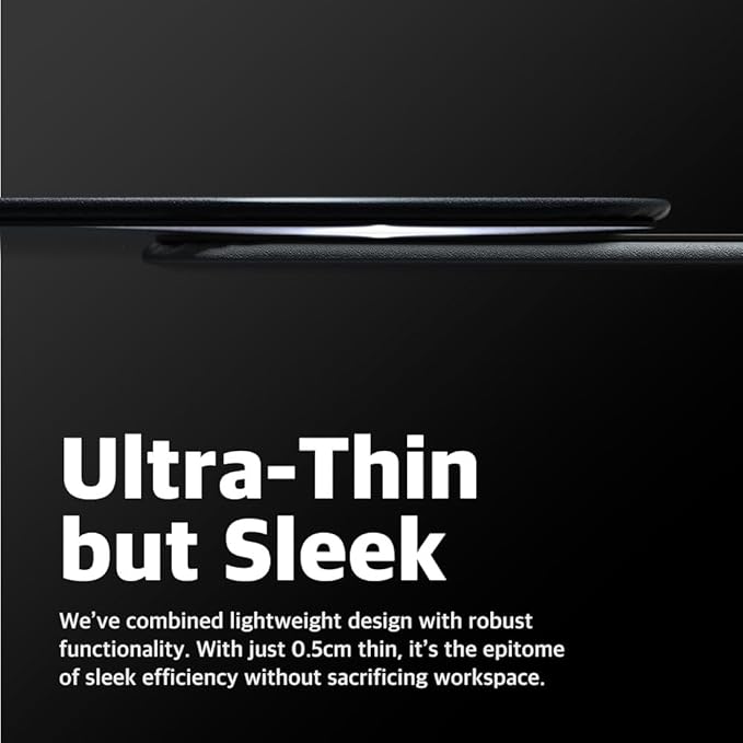 POUT H3 PRO Wireless Charging Mouse Pad – Qi-Enabled Fast Charger with Anti-Slip Base &amp Smooth Surface for Phones and Earbuds – Sleek Desk Accessory for Home &amp Office (Midnight Blue)