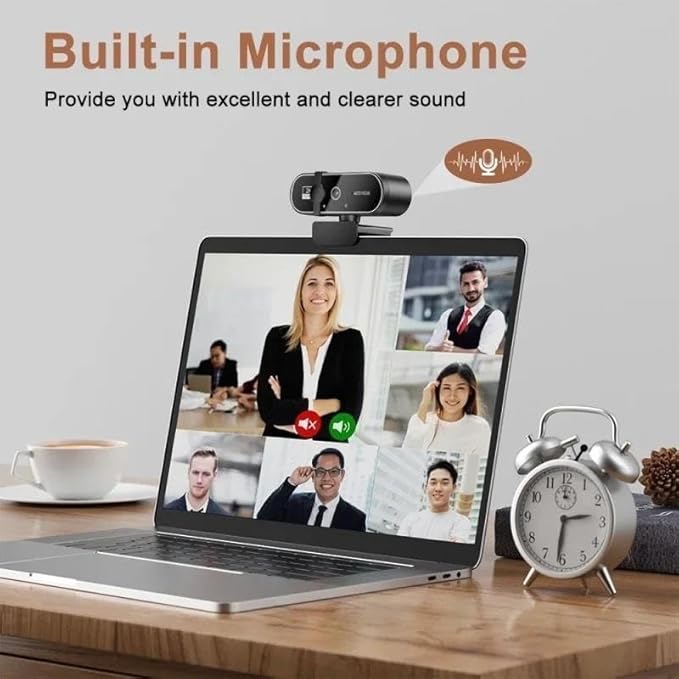 4K Webcam Video Camera 2K Autofocus Streaming Web Cam with Microphone Full HD 1080P Webcams for PC/Computer/Laptop(2k)
