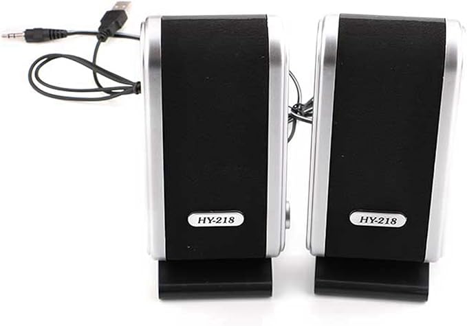 4 Pcs USB Computer Speakers Portable Speaker Stereo 3.5mm with Ear Jack for Desktop PC Laptop