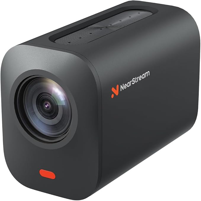 NearStream VM46 Wireless Live Streaming Camera 4K Camera for Streaming with 8-Mic Noise Canceling Array 60X Hybrid Zoom 6H Battery App ControlStream to YouTube/Twitch/Facebook/RTMP via LTE/Wi-Fi