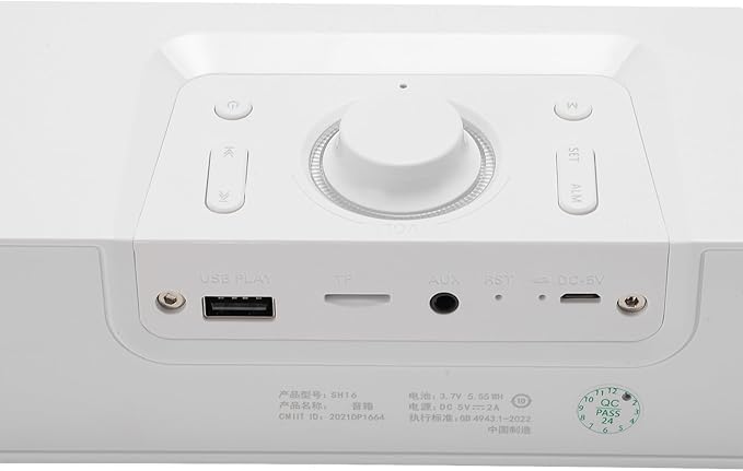 Sanpyl Bluetooth Computer Speakers USB Powered Computer Speakers Bluetoot Computer SoundBar with Alarm Clock FM Radio HiFi Stereo Built in Subwoofer Support USB AUX in PC Gaming