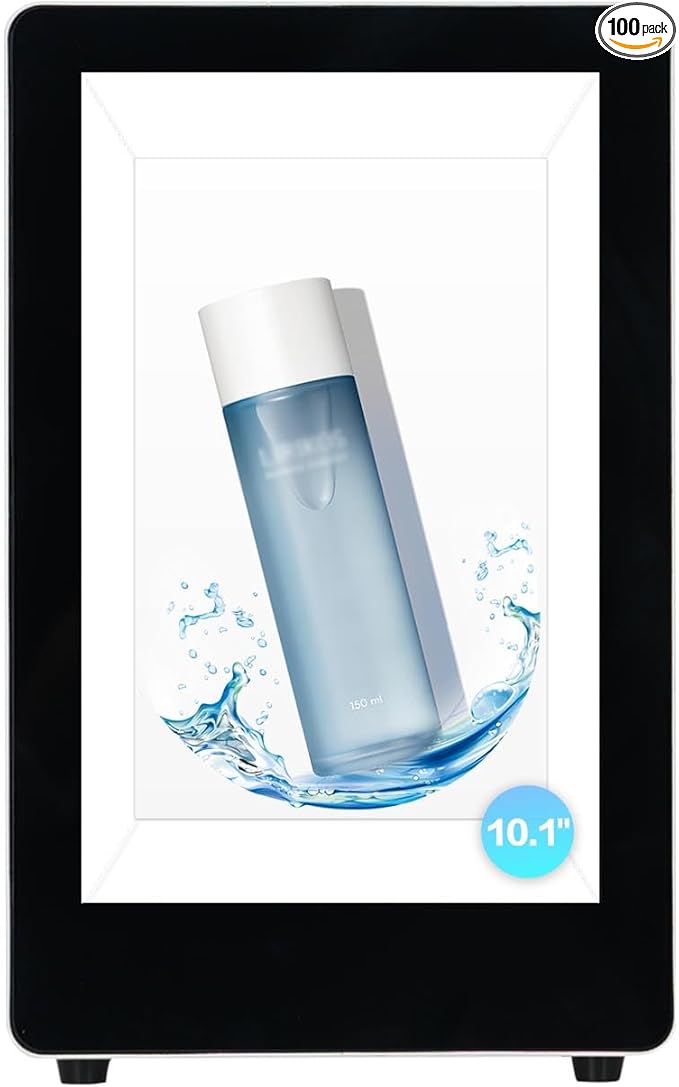 10.1 Inch Transparent Display Cabinet Android 11 75%+ Transparency 10-Point TouchSmart Transparent LCD Showcase for Retail Jewelry Exhibits &amp Product Advertising