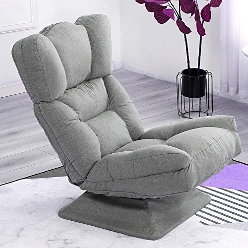 TBQATNTS Reclining Folding Floor Gaming Chair for Homehigh Back Folding 360-Degree Swivel Floor Lazy SofaChair Padded Backrest Lounger Sleeper Game Rocker for Teens Adults1