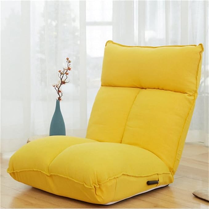 Office Chair Gaming Chair Computer Chair Adjustable Floor Chair for Window Lounge Chaise Backrest 14-Position Folding Lazy Recliner Upholstery Chair
