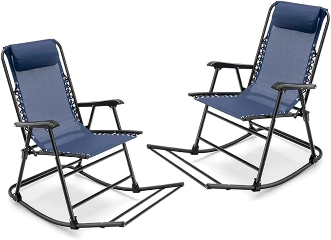 Office Chair Gaming Chair Computer Chair 2 Piece Patio Camping Rocking Chair Folding Rocking Chair Footrest