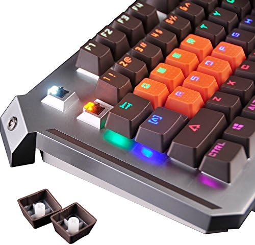 Bloody Gaming B740 Wired Optical Gaming Keyboard with Ergonomic Wrist Rest – Quiet &amp Satisfying Switch Keyboard - LED Backlit Illuminated Keys – Water/Splash Resistant - [Black Switches – LK Gen 1