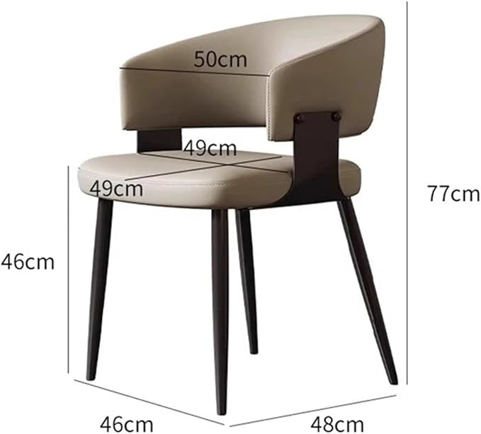 Adjustable Office Computer Chair with Armrest 1pcs Modern Simple Design Comfortable Lounge No Armrests Dining Chair Home Furniture(White)