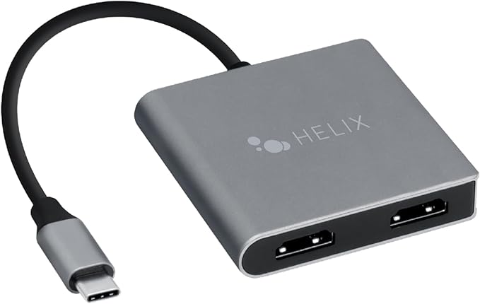 HELIX 4-in-1 USB-C Adapter with Dual HDMI USB-C and USB-A 3.0