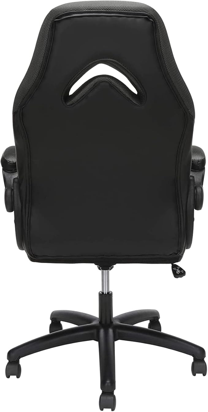 WANYE Gaming Chair Computer Chair Racing Style Cheap Office Chair Comfortable Desk Chair for Teens PU Material Height Adjustable Silent Roller. Grey