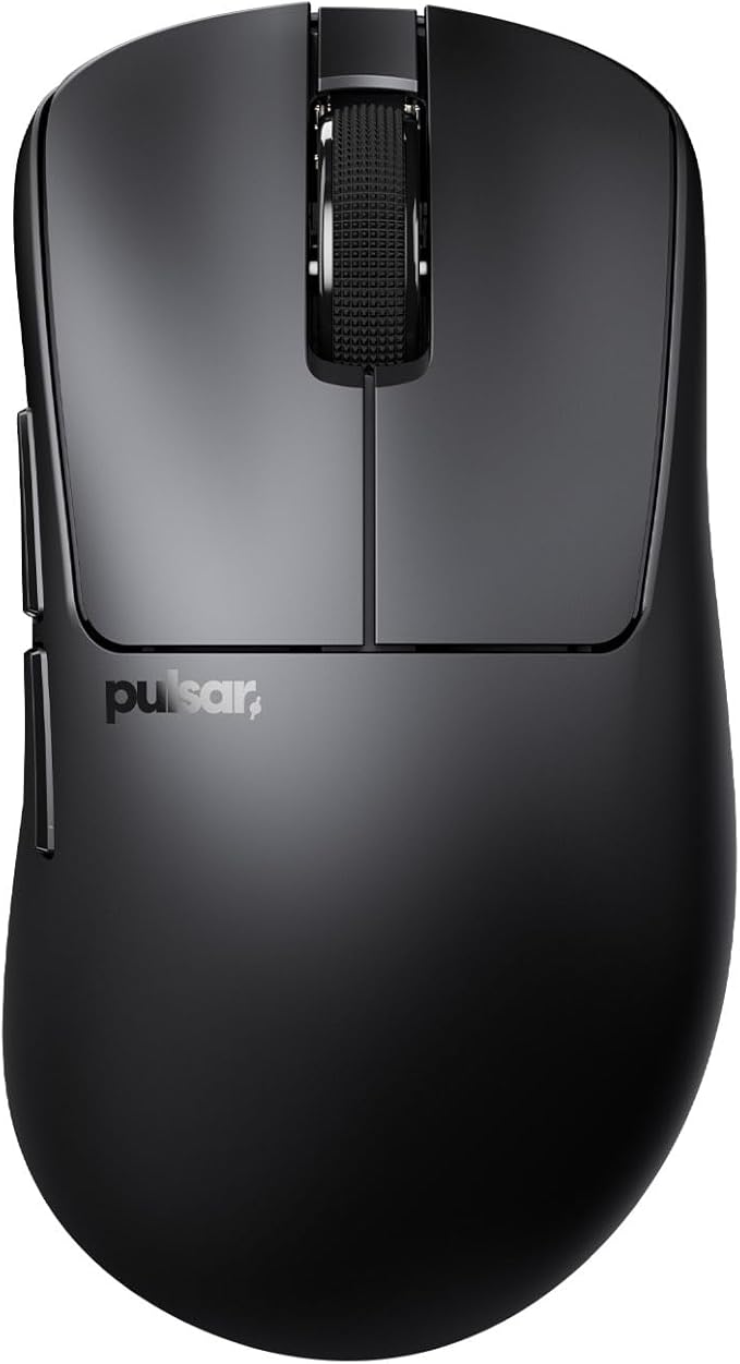 Pulsar Gaming Gears Xlite Crazylight Wireless Gaming Mouse Ultra Lightweight 1.45 oz (41g) Optical Switch 32000 DPI 750 IPS XS-1 Sensor 8k Compatible (Jet Black)