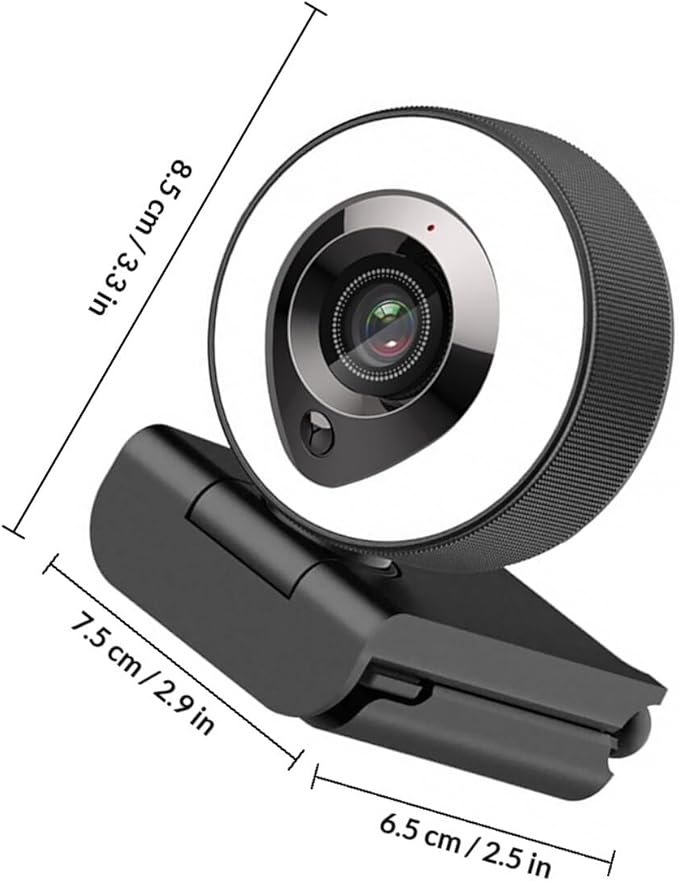 4k Auto-Focusing Webcam with USB and Built-in Mic HD Computer Camera for Video Conferencing and Live Streaming Fill-in Light Webcam for Laptop High Definition Web Camera