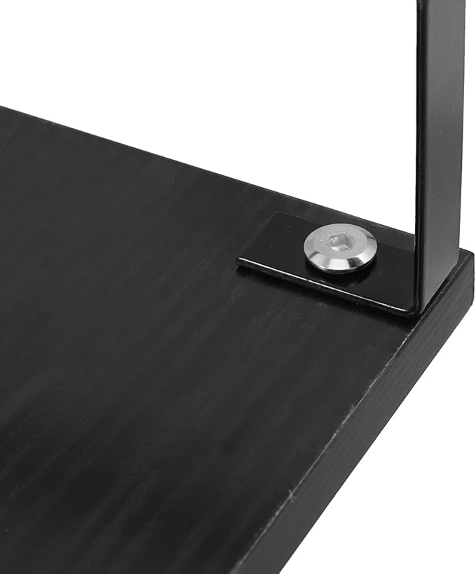 Veemoon Sturdy Desktop Monitor Riser Stand Black Computer Stand with Abrasion Resistance Smooth Edges Ergonomic Eye-Level Height for Laptop and Monitor Organization