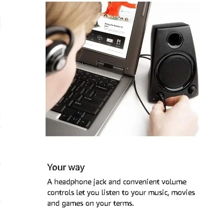 JSEIAJB PC Speakers Stereo Sound Strong Bass 3.5mm Audio Input Volume Controls Speakers for Computer/TV/Smartphone